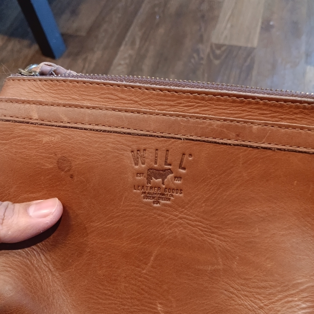 Will Leather Goods Brown Leather Wristlet - Picture 3 of 5